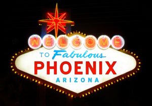 welcome board at phoenix arizona
